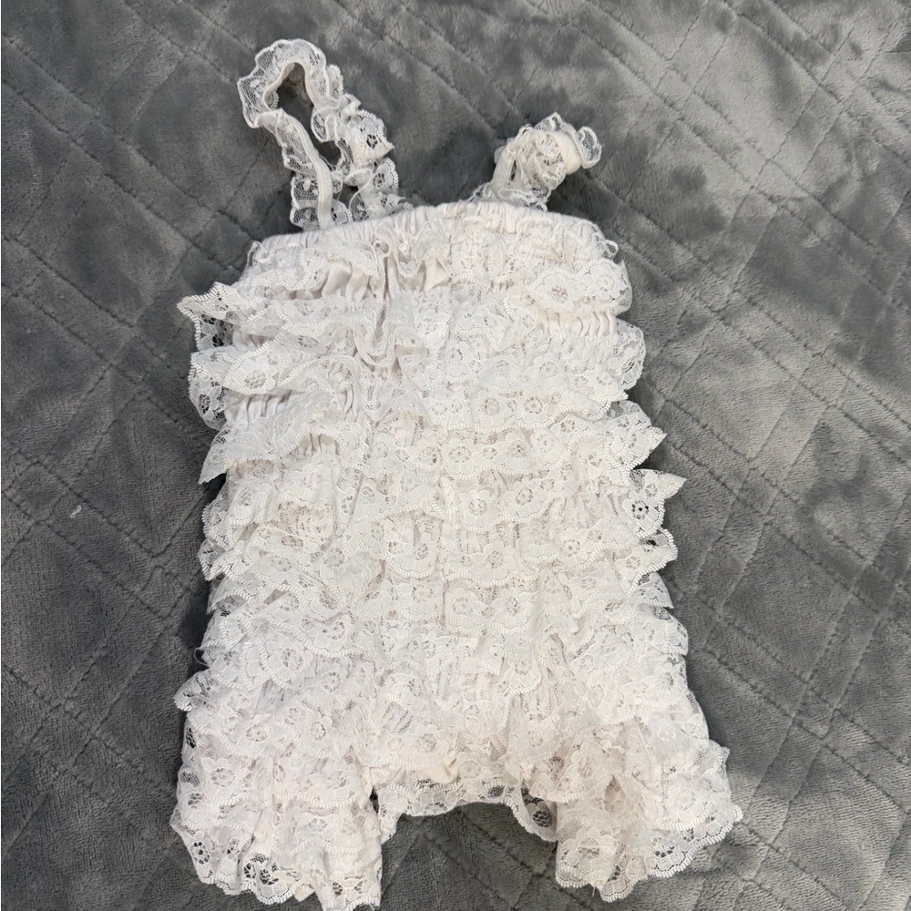 Source Unknown White Lace Kids One Piece